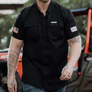 Grunt Style Garage Button Down NWT- L